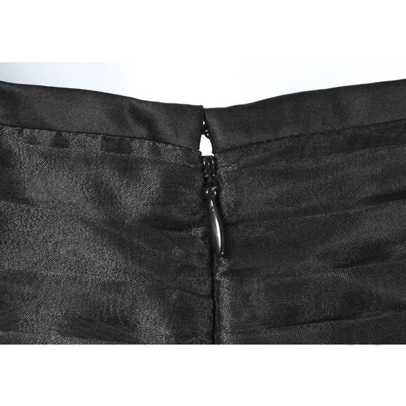 MAX & CLEO Black Mesh Overlay Empire Waist Babydoll Dress Size Women's 6 - Picture 4 of 5